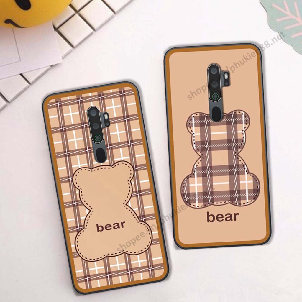 Ốp lưng Oppo A5 2020 / A9 2020 ốp điện thoại LineBear, bé tóc xù, hoa siêu đẹp