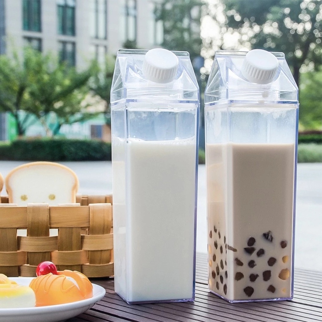 Hộp Nhựa Trong Suốt Đựng Trà Sữa Dung Tích 500/1000ml