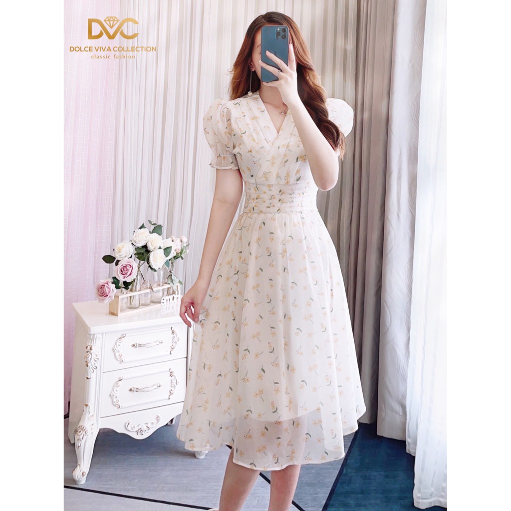 [Mã FAGREEN1505 giảm tới 30K đơn 99K] Váy xòe thiết kế V1916 - Đẹp Shop DVC (Kèm ảnh thật trải sàn do shop tự chụp) | BigBuy360 - bigbuy360.vn