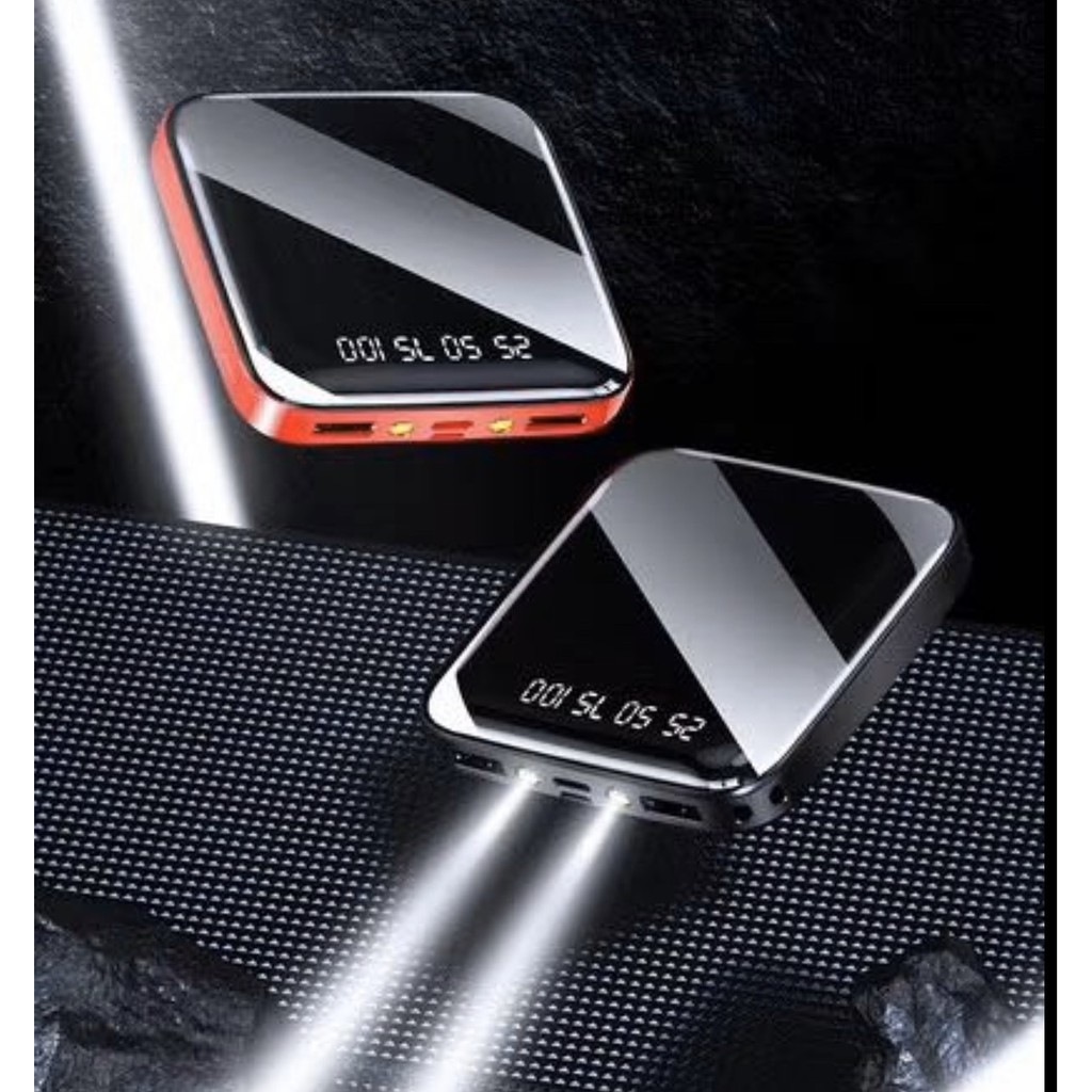 Sạc dự phòng mini 10.000 mah có đèn pin ( Đủ dung lượng)