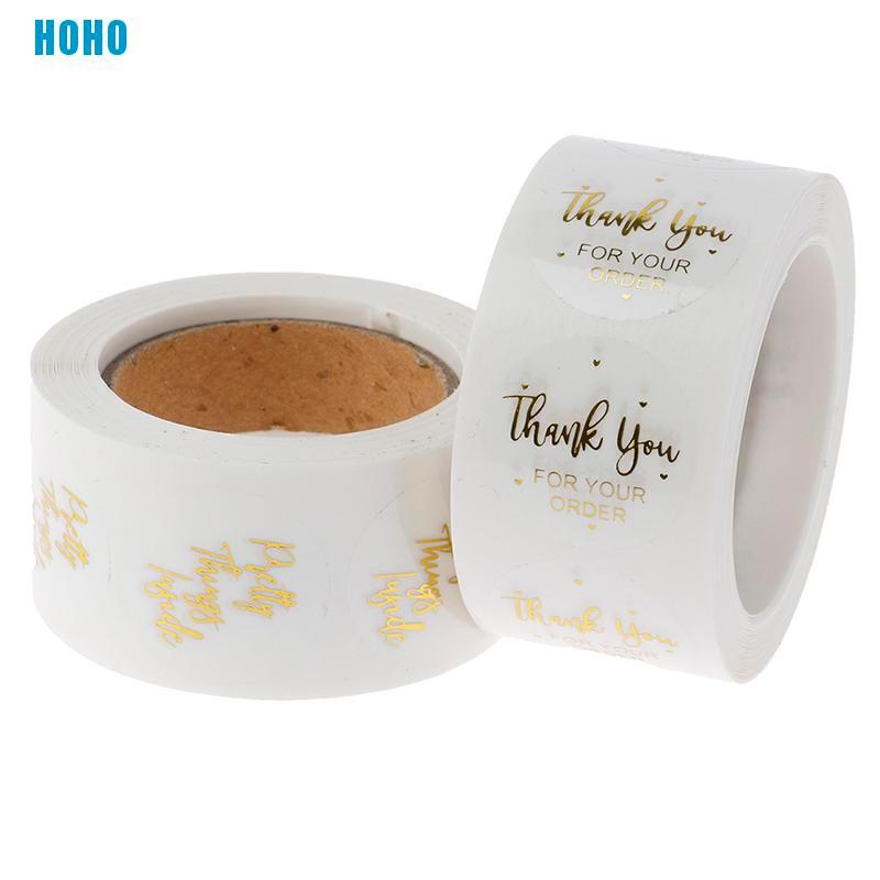 Bộ 500 Nhãn Dán Chữ Thank You Xinh Xắn Tiện Dụng Trang Trí