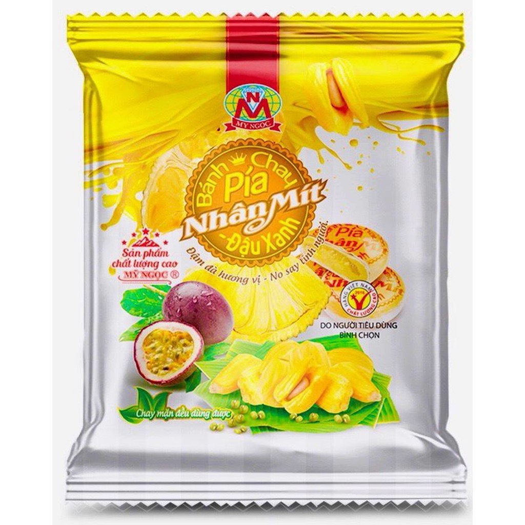 MỸ NGỌC _ 400g Bánh pía CHAY nhân MÍT chín CHANH DÂY tươi đậu xanh [ KHÔNG CÓ trứng muối & SẦU RIÊNG ]