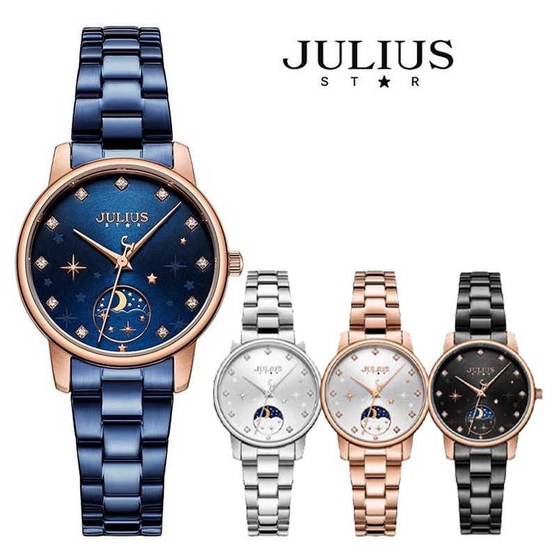 Julius Official | Đồng hồ nữ Julius  Star JS-029 kính Sapphire dây inox size 29