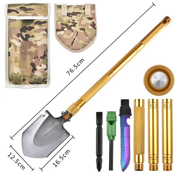 Bộ Xẻng Đa Năng Quân Dụng Cao Cấp, Đi Phượt Dã Ngoại Gấp Gọn Tiện Lợi