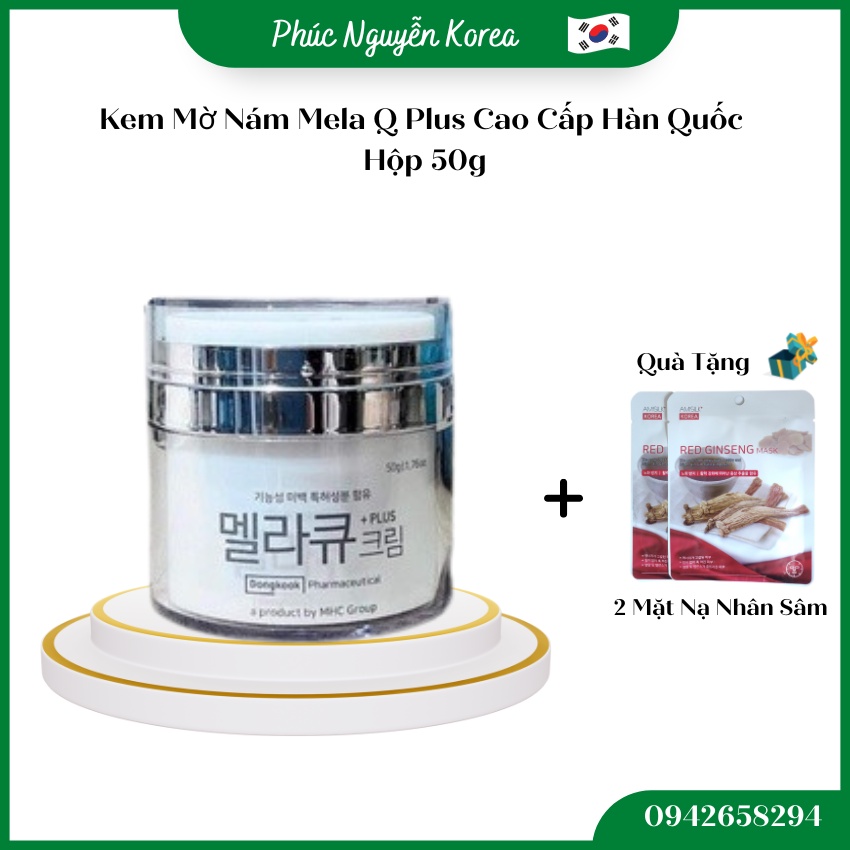 Kem Mờ Nám, Tàn Nhang Mela Q Plus Hàn Quốc, Hộp 50g