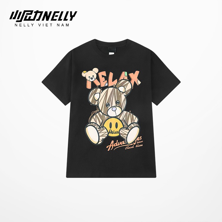 Áo thun nữ NELLY cotton form dáng rộng bear relax
