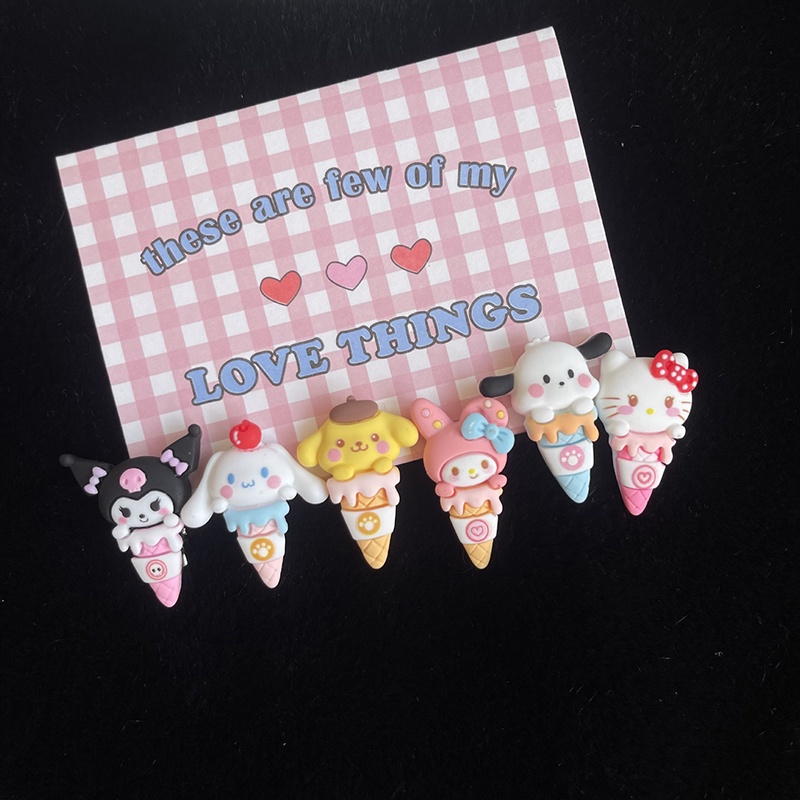 ✨✨Kẹp Tóc Sanrio  Hình Kem Ốc Quế Mini Dễ Thương Cho Bé Gái