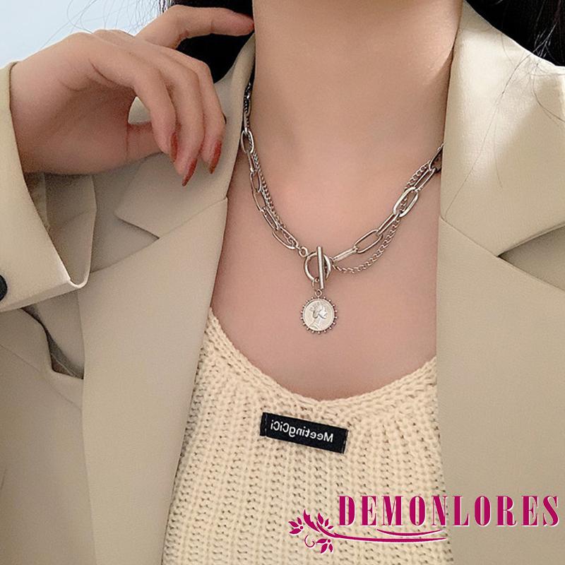 Vòng cổ hai lớp bằng hợp kim thời trang dành cho nữ