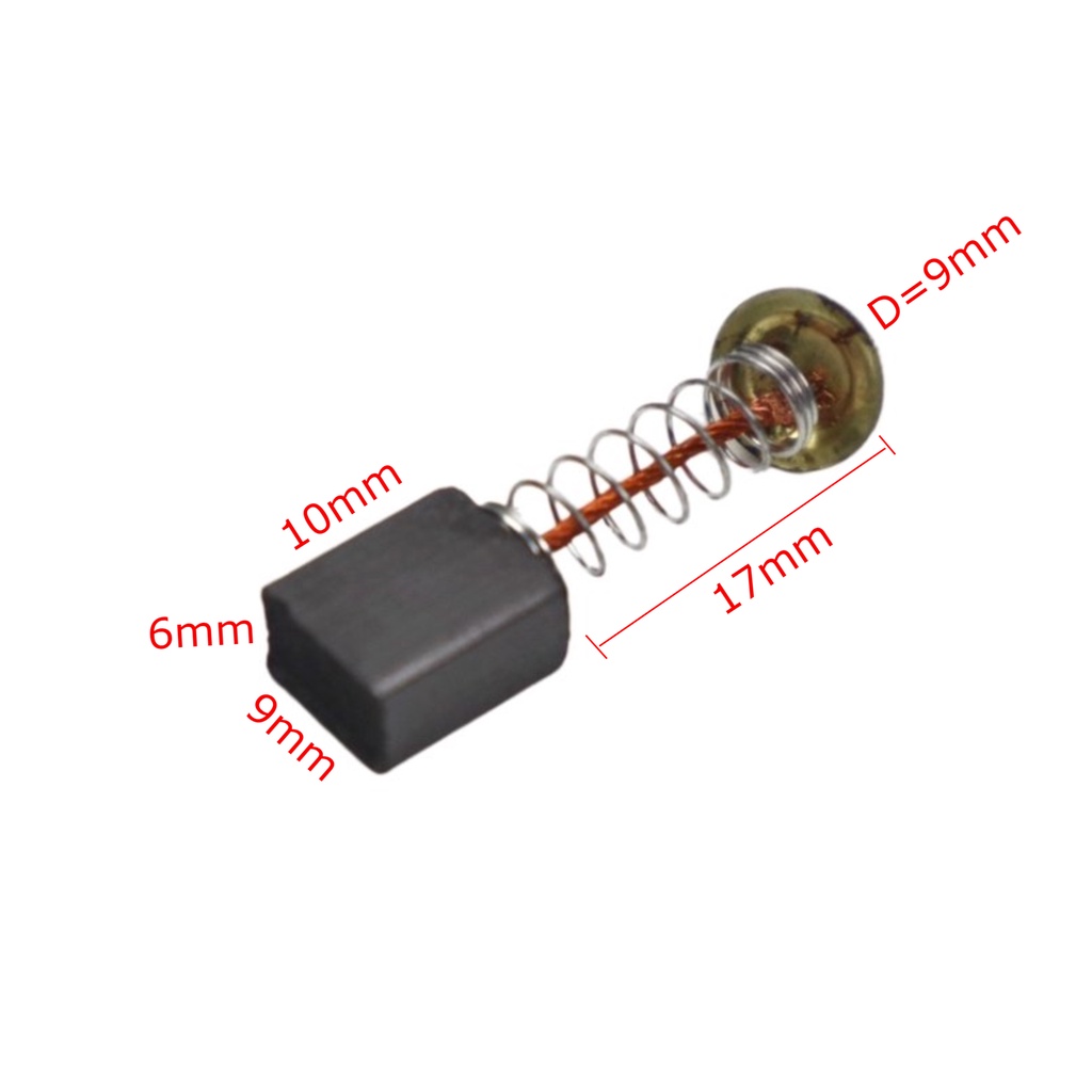 Cặp chổi than cho máy khoan điện cầm tay 10mm Trung Quốc (khoan điện vàng)