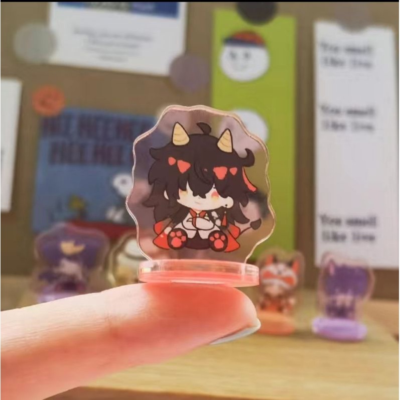 Mô hình nhân vật vtuber Luxiem Nijisanji ver mèo nhỏ cao 2cm hàng artist acrylic stand standee