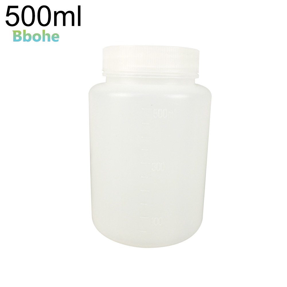 Lọ đựng hóa chất bằng nhựa trong có nắp đậy dung tích 500ml