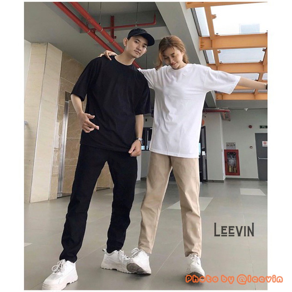 Quần Baggy Nam Nữ Kaki Ống Suông UNISEX vải co dãn - Kiểu quần kaki nữ mềm form dáng đứng Leevin Store - Hàng nhập khẩu