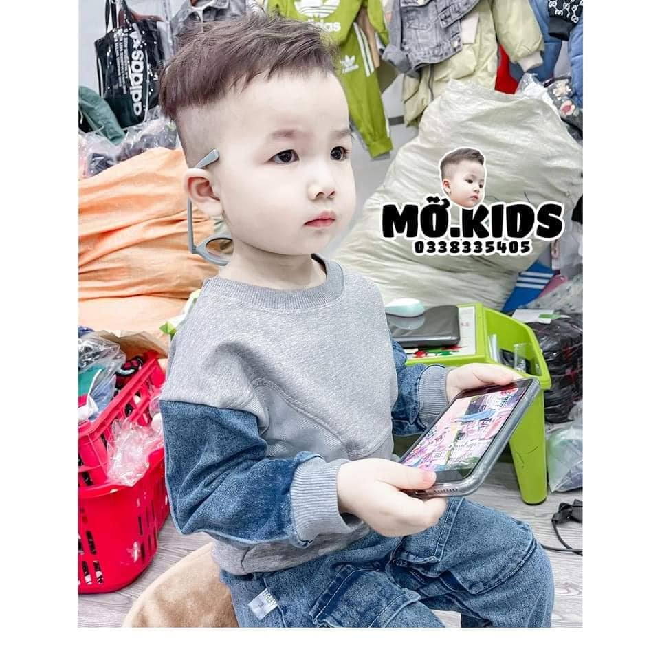 Sét thể thao quần jean túi hộp cho bé