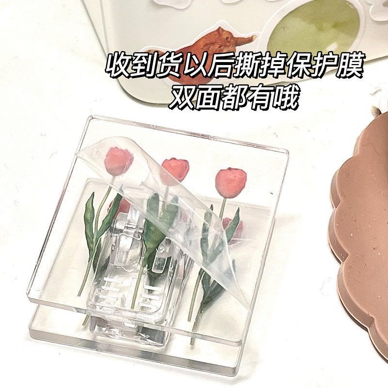Kẹp Giấy Note Bằng Acrylic Trong Suốt Tiện Dụng Cho Học Sinh/Văn Phòng