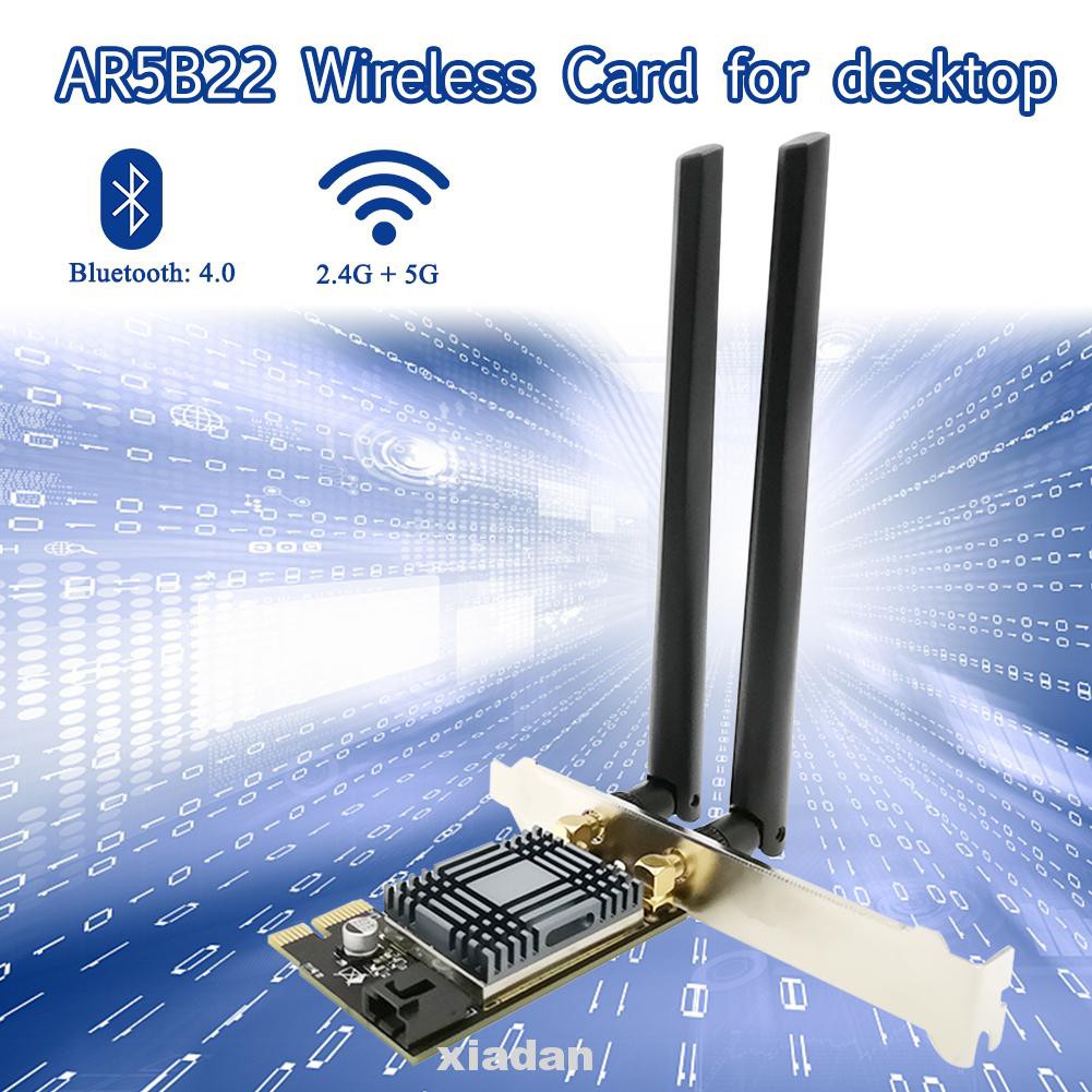 N1202 AR5B22 2.4G 5G Home Lightweight Wireless Adapter Games Stable Dual Band Bluetooth 4.0 WIFI Network Card