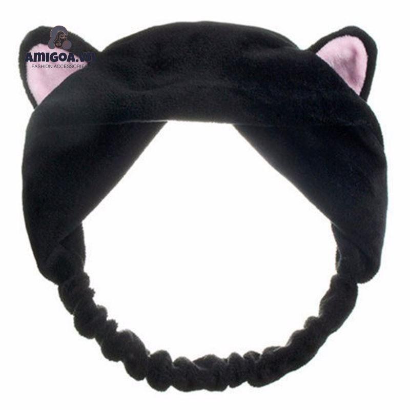 Băng Đô Tai Mèo Dễ Thương Dùng Khi Rửa Mặt/ Trang Điểm