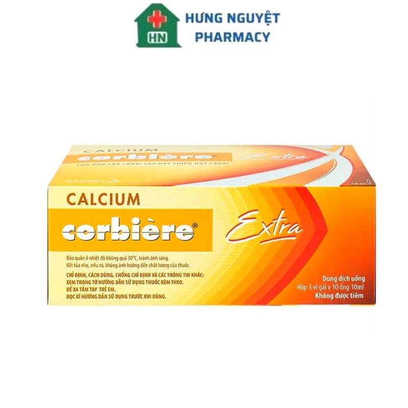 CALCIUM CORBIERE Extra bổ sung Canxi hỗ trợ phòng ngừa loãng xương hộp 30 ống