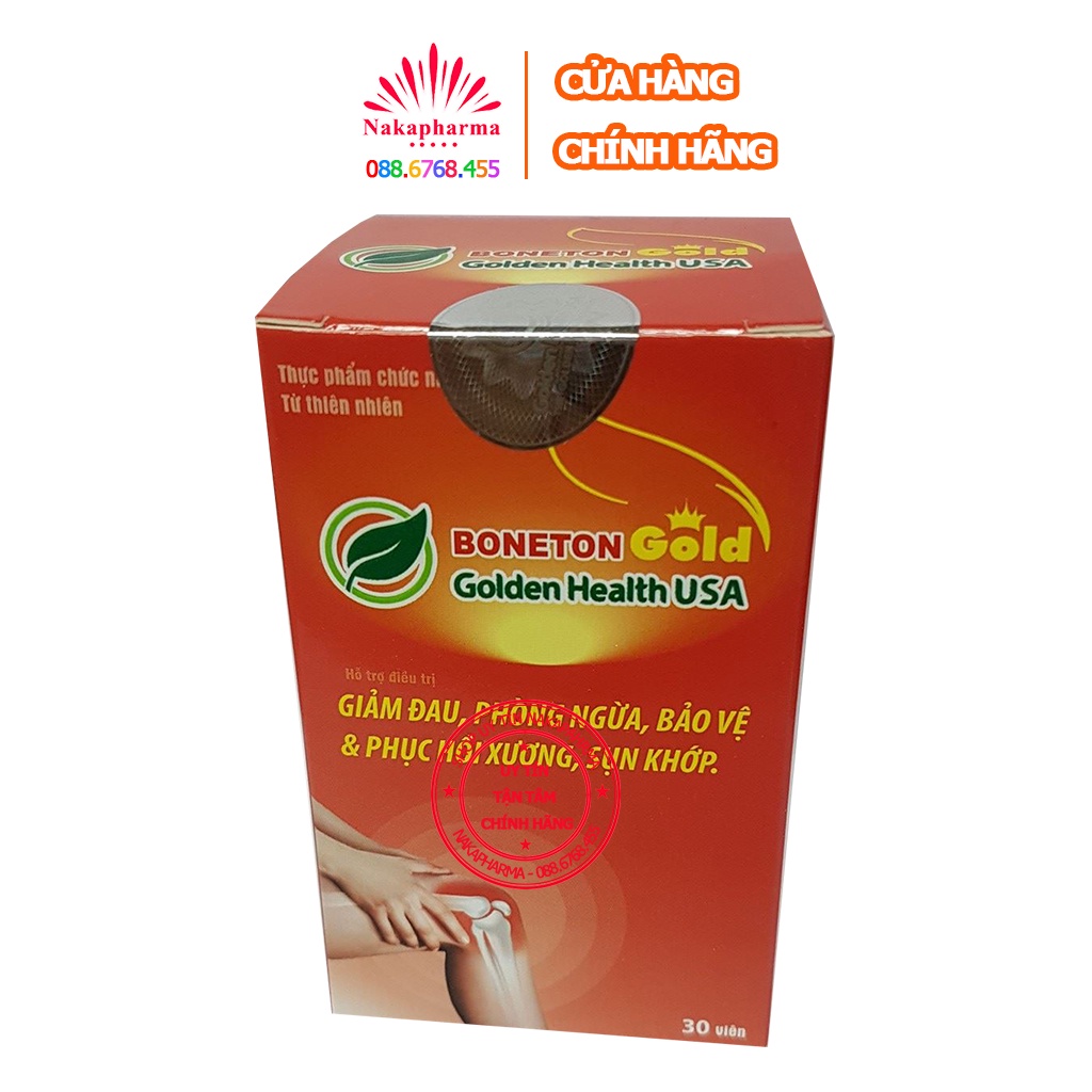 Boneton Gold Golden Health USA – Giúp tái tạo sụn khớp, giảm bớt đau mỏi vai gáy, thoái hóa cột sống, tốt cho người già