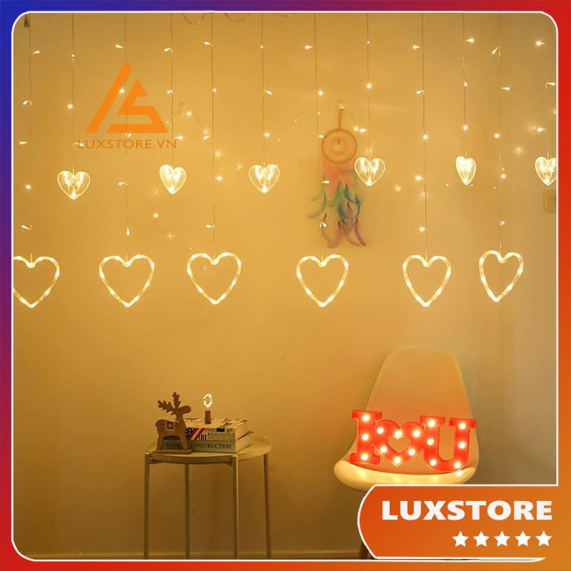 ĐÈN LED RÈM TRĂNG SAO - BÓNG TRÒN - NGÔI SAO - TRÁI TIM CHỐNG THẤM NƯỚC TRANG TRÍ NGOÀI TRỜI - LUXSTORE