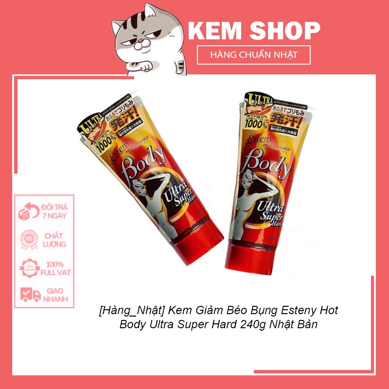 [Hàng_Nhật] Kem Giảm Béo Bụng Esteny Hot Body Ultra Super Hard 240g Nhật Bản [Hàng_Au]