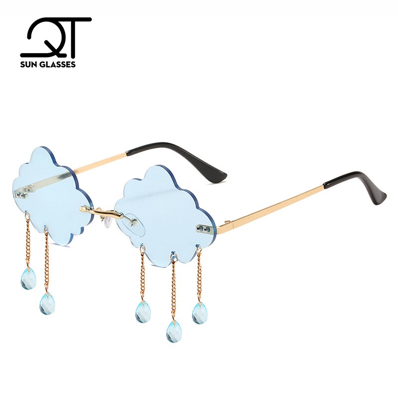 Mới Kính Mát Không Gọng Hình Đám Mây Giọt Nước Thời Trang