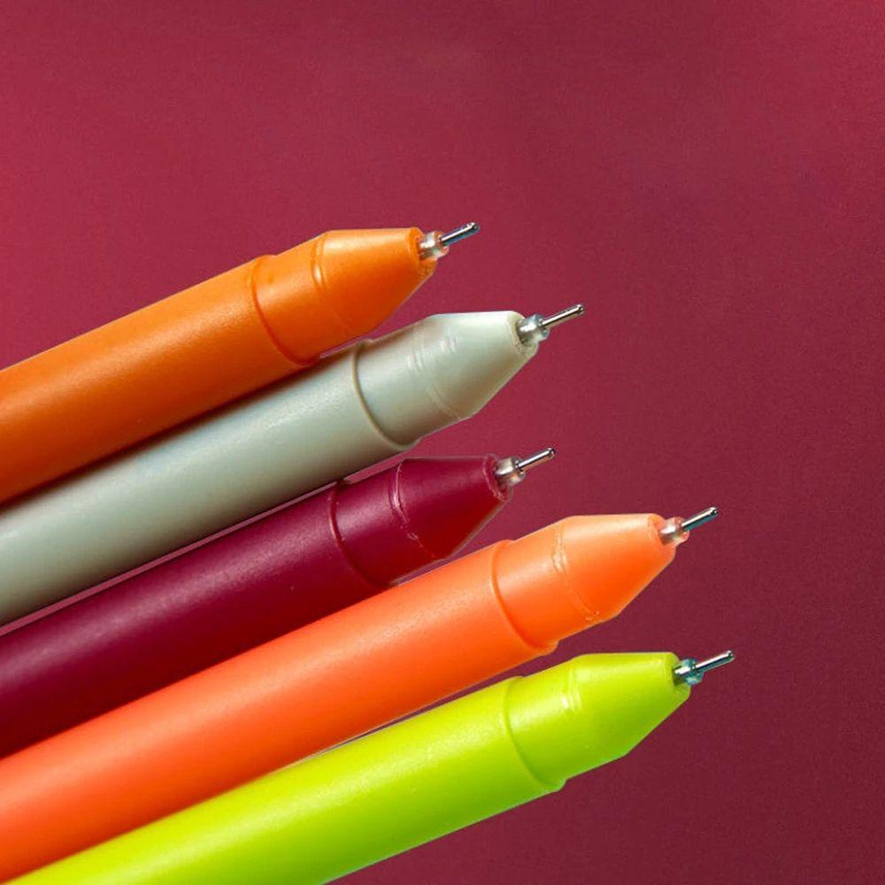Hộp 5 Bút Mực Gel Kiểu Dáng Retro
