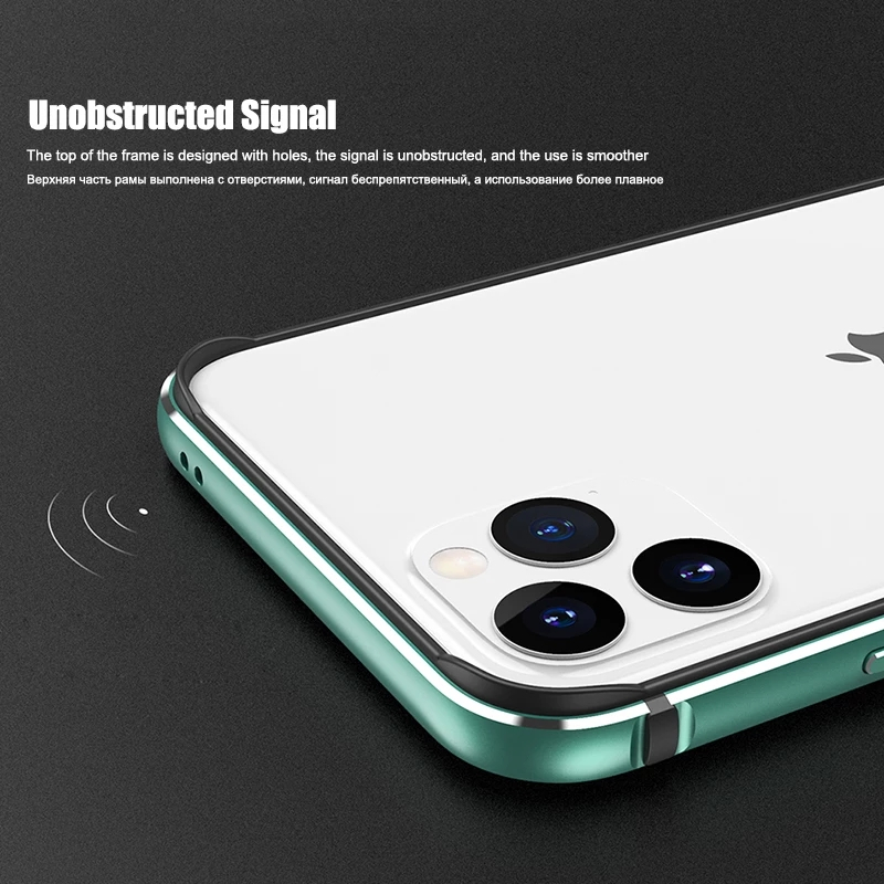 Ốp điện thoại viền nhôm sang trọng thích hợp cho iphone 12 mini pro max