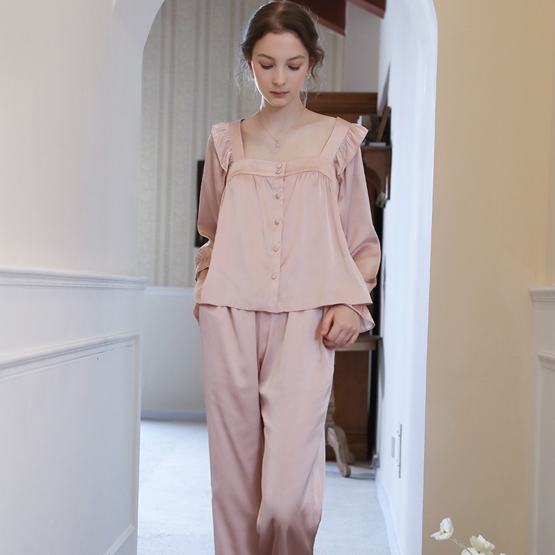 Đồ ngủ lụa cao cấp- Bộ đồ ngủ dài tay thoáng mát hàng Quảng Châu loại 1-  Quyến rũ, sang trọng, hấp dẫn, mềm mại | BigBuy360 - bigbuy360.vn