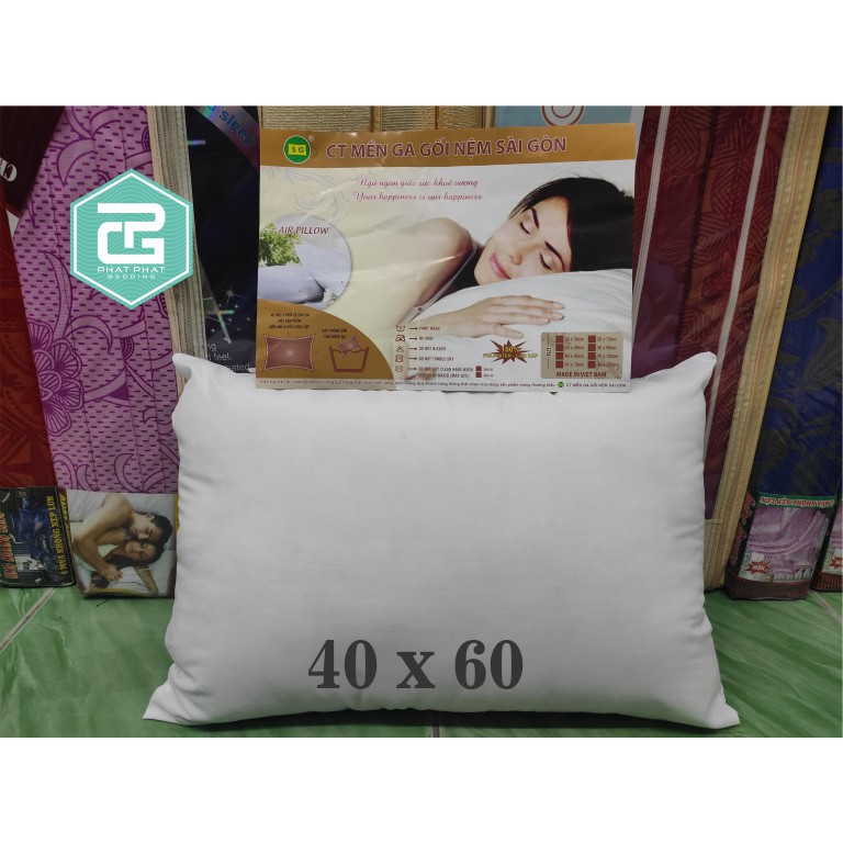 Ruột Gối Hơi Cao Cấp ( 100% gòn polyester , có khóa kéo ) đầy đủ kích thước