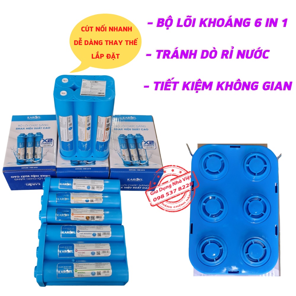 Lõi Lọc Nước KAROFI SMAX Chức Năng Đúc Nguyên Khối Hiệu Suất Cao Hàng Chính Hãng