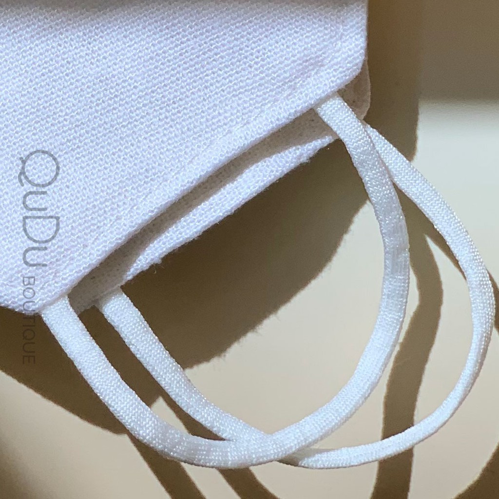 [MADE BY QUDU] Khẩu Trang Vải Chống Giọt Bắn, Tia UV Màu Trắng Thời Trang Vải Linen, Nam Nữ Đều Có Thể Sử Dụng