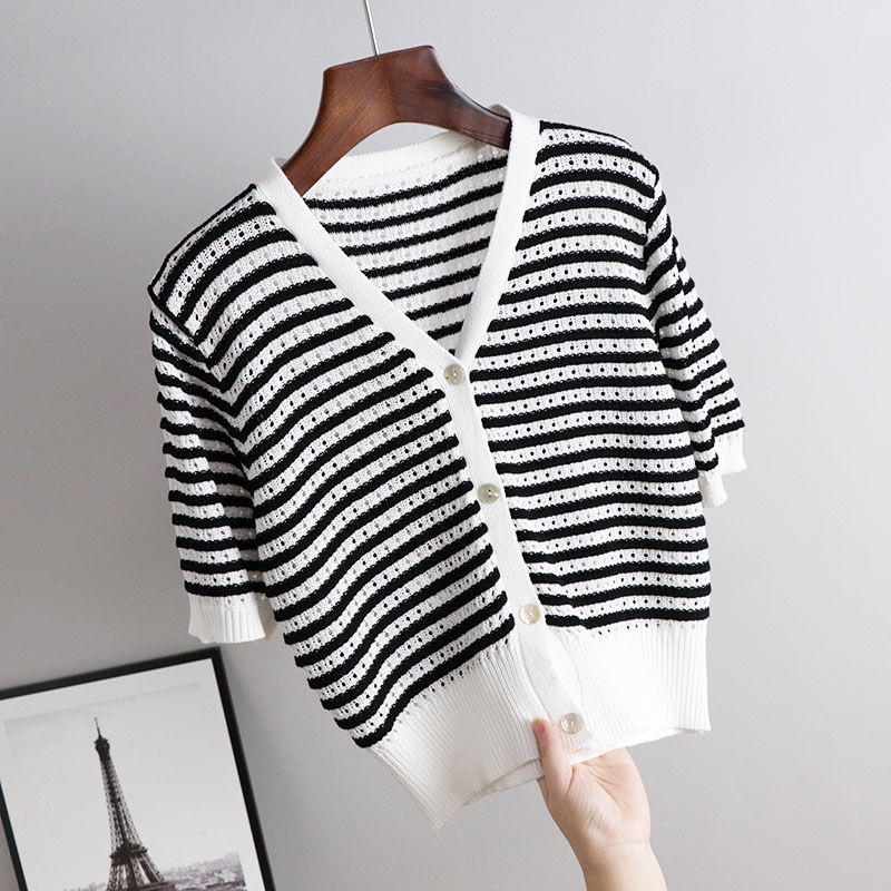 Áo Len Kẻ Sọc Xen Kẽ Mà Hàng Quảng Châu Nữ Smide Clothing