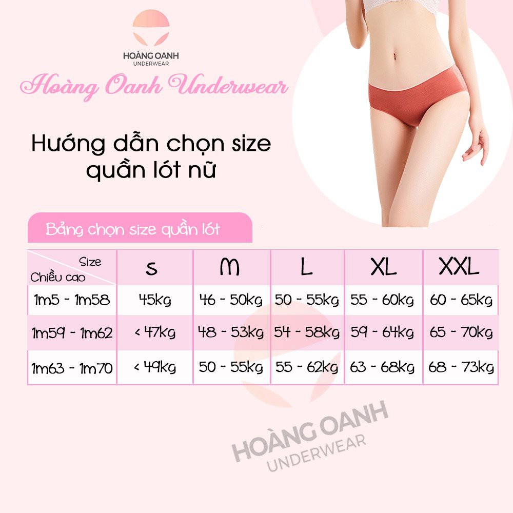 Quần lót su Hoàng Oanh Underwear, quần chip cạp cao định hình mã 86071