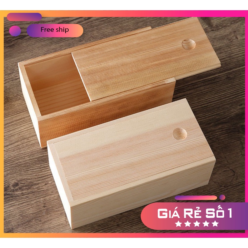 Hộp gỗ đựng đồ trang sức, hộp gỗ đựng quà trặng, hộp gỗ chữ nhật nắp trượt