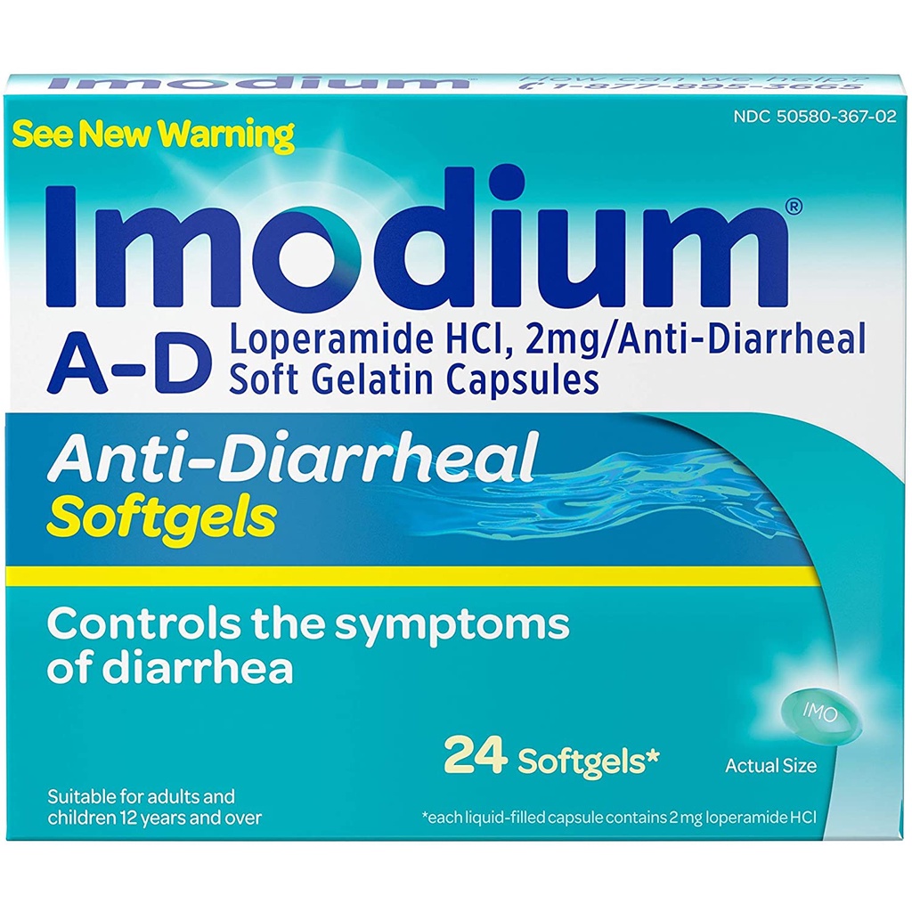 [DATE 03/2024] IMÔDIUM ANTI-DIÂRRHEAL 24 SOFTGELS (24 VIÊN)