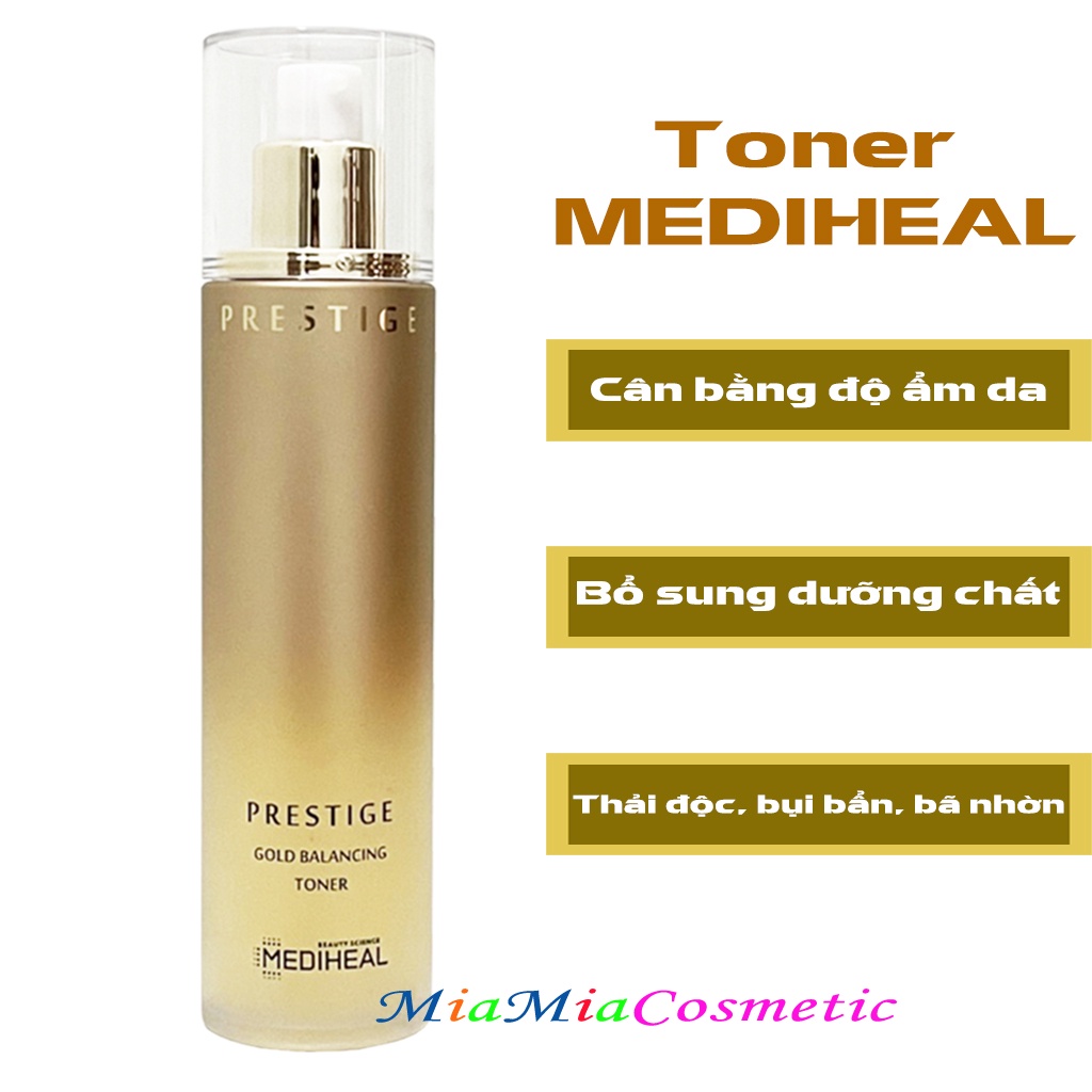 Mediheal Set Dưỡng Da 3 Món Toner Sữa Dưỡng Kem Trẻ Hóa Chống Lão Hóa Chuyên Sâu Mediheal Prestige Gold Skin Care Set