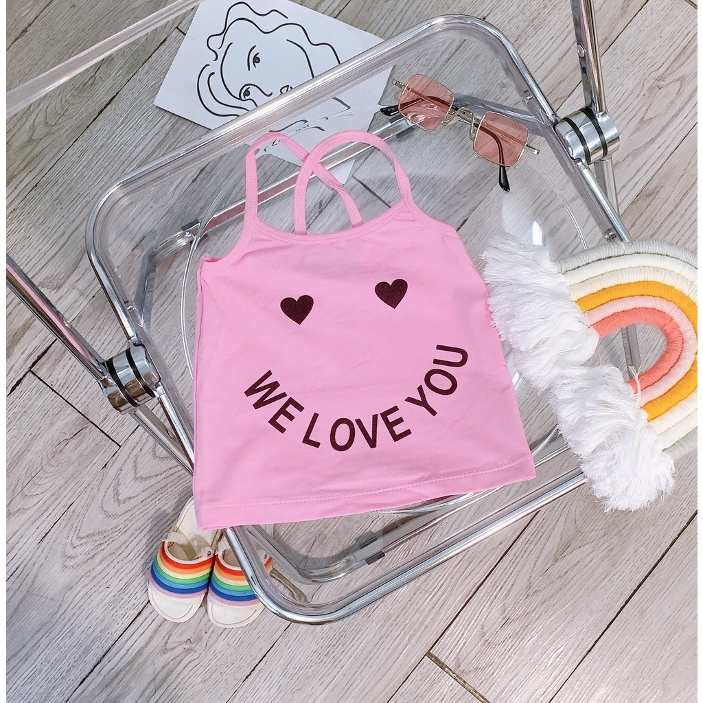 Lyvyshop - (Lô mới) Áo dây chéo lưng bé gái siêu dễ thương 08-25kg