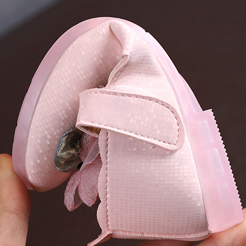 Giày Búp Bê Da Đính Hoa Xinh Xắn Cho Bé Gái