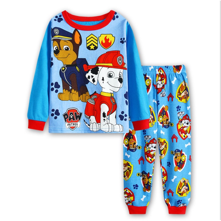Bộ Đồ Ngủ Tay Dài In Hoạt Hình Paw Patrol Mickey Dễ Thương Cho Bé Trai