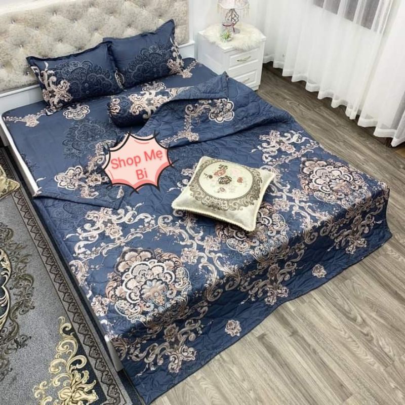 Bộ chăn ga gối,sét hè 5 món cotton cao cấp chất mềm mát siêu đẹp cực kì sang