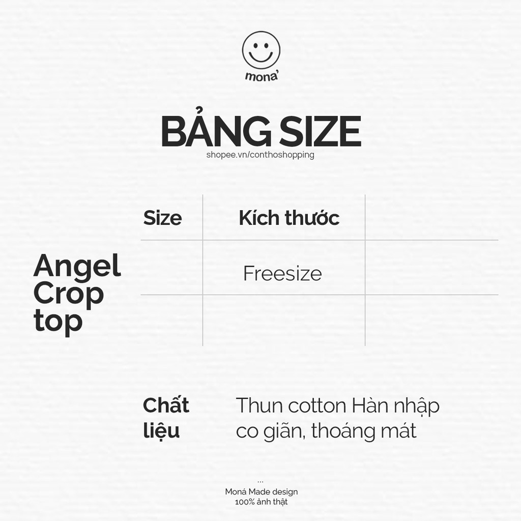 MONÁ Áo croptop ôm body ANGEL CROPTOP TRẮNG/ BE