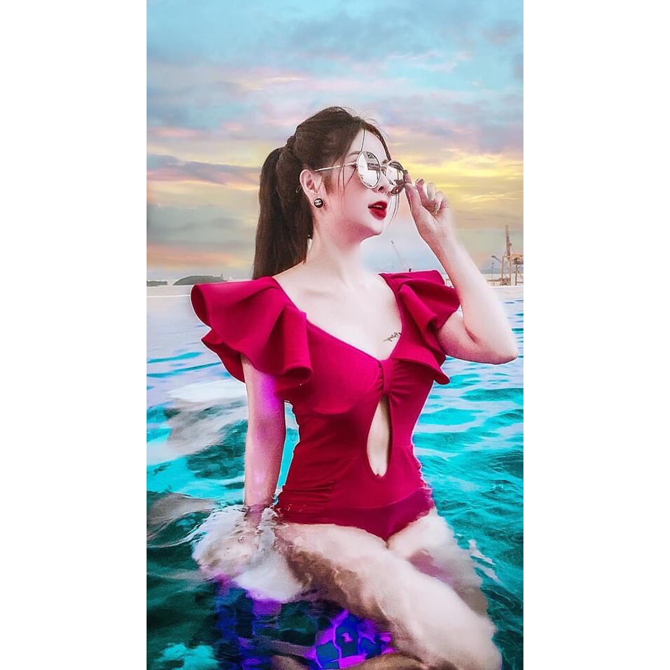 Bikini 1 mảnh bánh bèo cánh tiên xòe