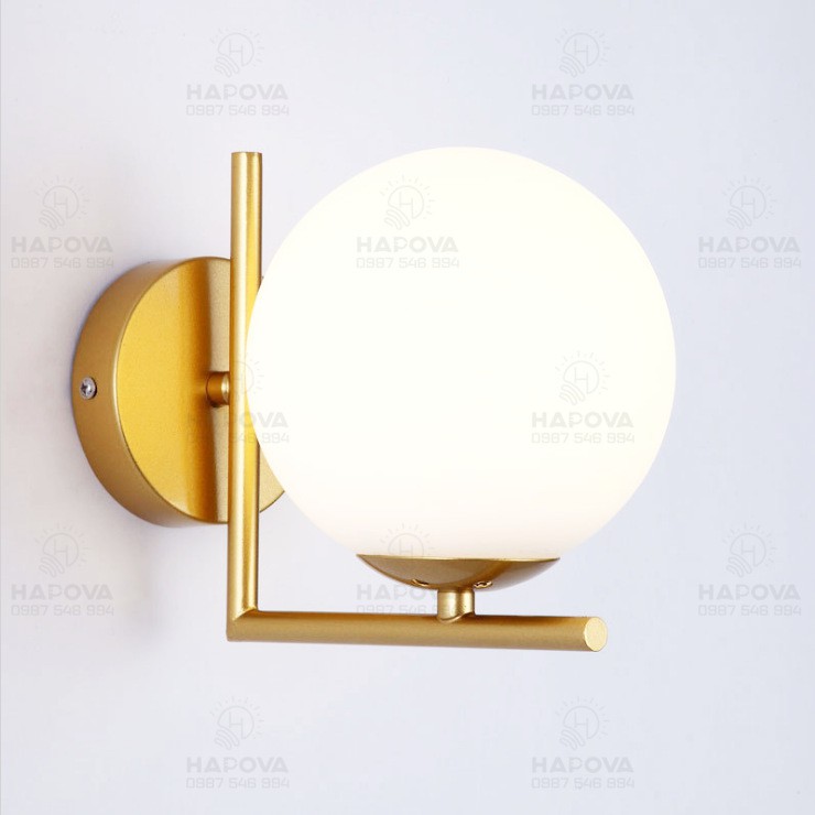 Đèn gắn tường, đèn treo tường phòng ngủ HAPOVA LIDER 6868 + Tặng kèm bóng led AS Vàng
