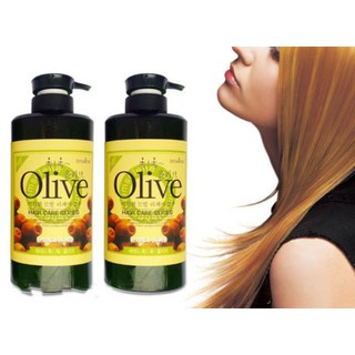 Bộ dầu gội và xả Olive 800ml Hàn Quốc siêu mượt