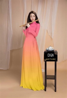 Vải áo dài màu chuyển sắc