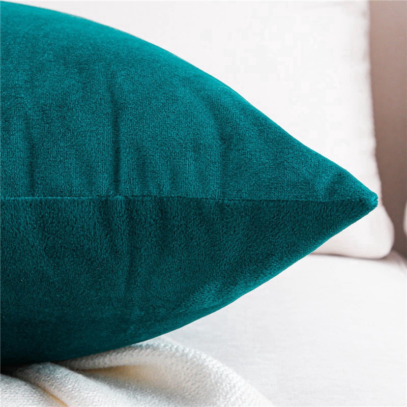 Vỏ Gối Vuông Vải Nhung Mềm gối tựa lưng sofa Vỏ áo gối ôm có dây kéo | BigBuy360 - bigbuy360.vn