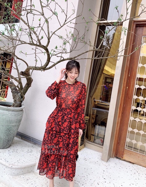 ĐẦM MAXI HOA TẦNG