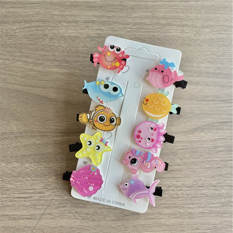 Set 10 Kẹp Tóc Kiểu Dáng Ngọt Ngào Dễ Thương Cho Bé