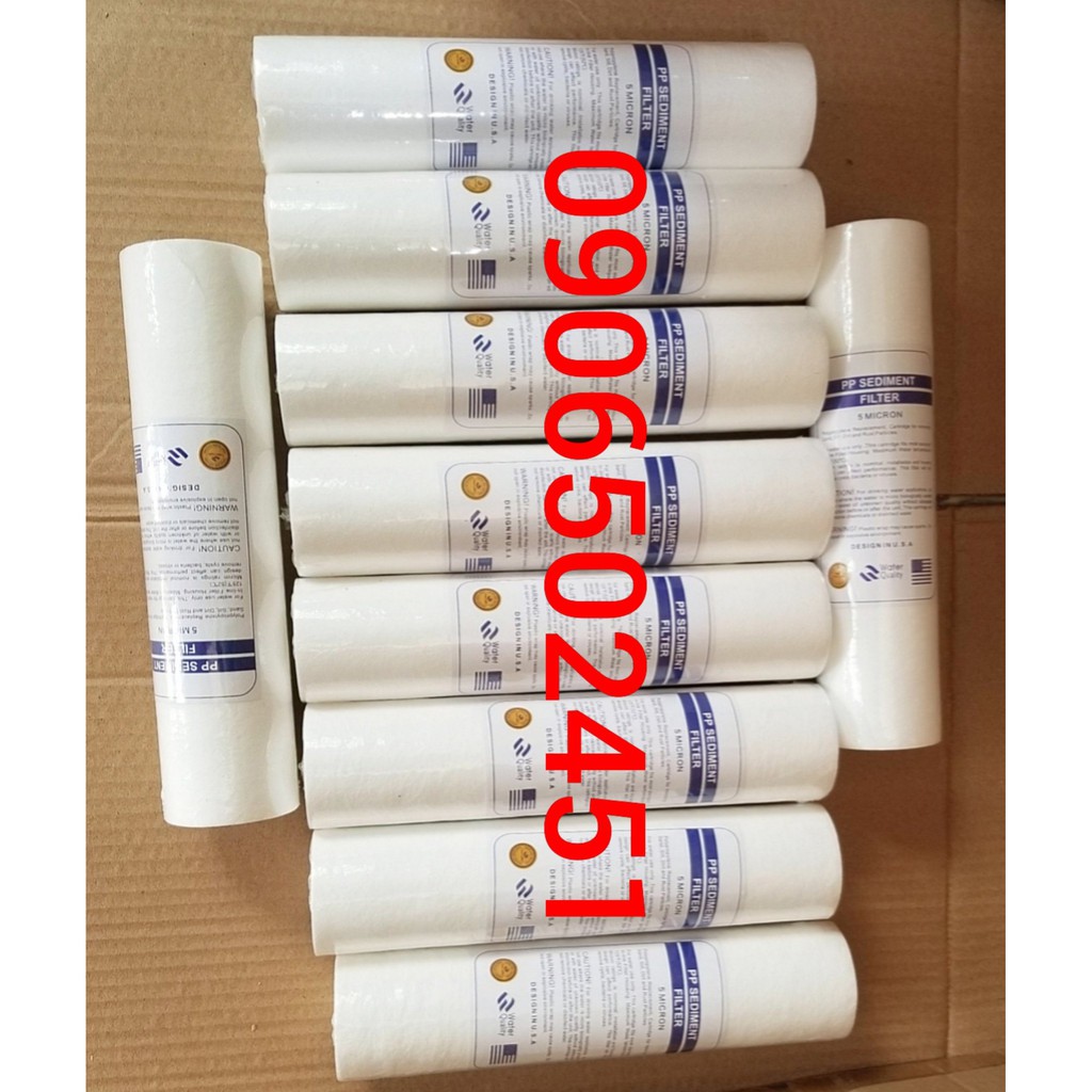 Bộ 10 lõi lọc số 1 PP 10 inch tem chuẩn