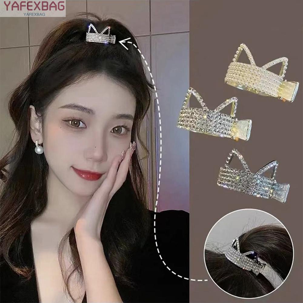 Hair Claw Female Fixed Geometry Girls Golden Pearl Hairpin Korean Style